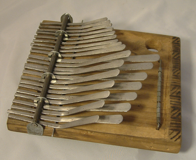74 - 013b, Mbira dza Vadzimu, Zimbabwe, Shona (signed by Ephat Mujuru) probably made by his brother Fradreck Mujuru
